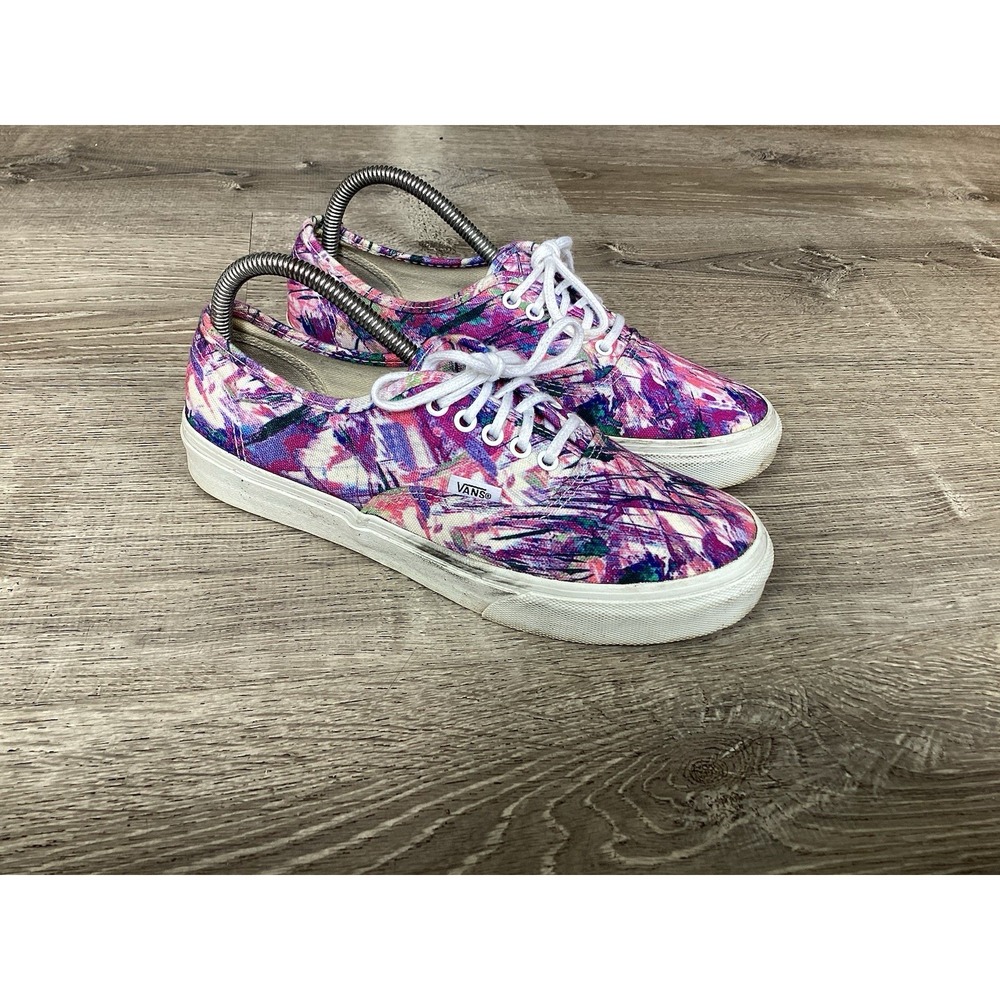 Vans Splatter Purple Sneakers Womens Size 9.5 Lace Up Shoes TC6D Sneakers